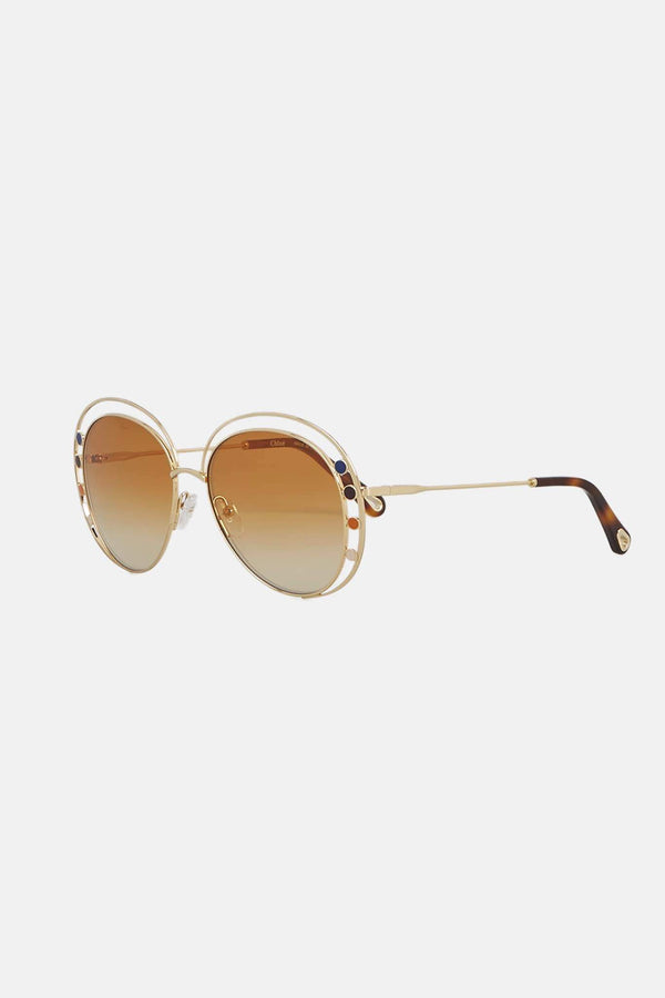 Lunettes de soleil aviateur marrons "Delilah" Chloé