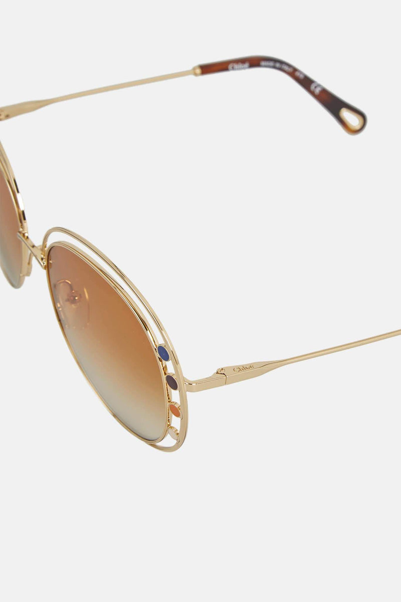 Lunettes de soleil aviateur marrons "Delilah" Chloé