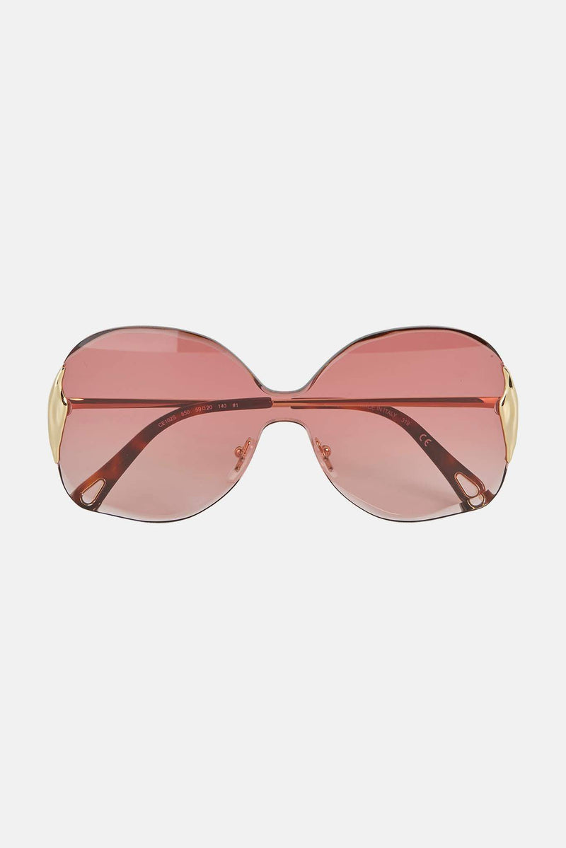 Lunettes de soleil carrées roses "Curtis" Chloé