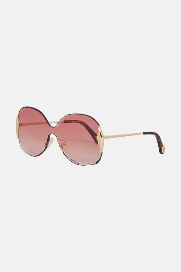 Lunettes de soleil carrées roses "Curtis" Chloé