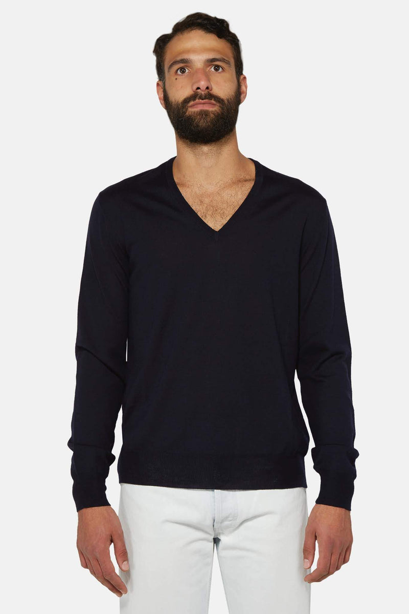 Pull chemise bleu marine Maison Margiela