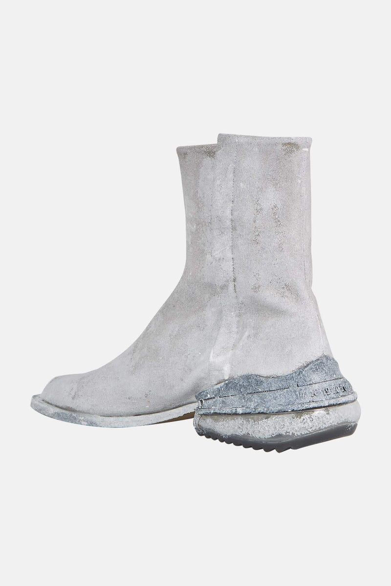 Bottines grises en cuir de bovin"Tabi"  Maison Margiela