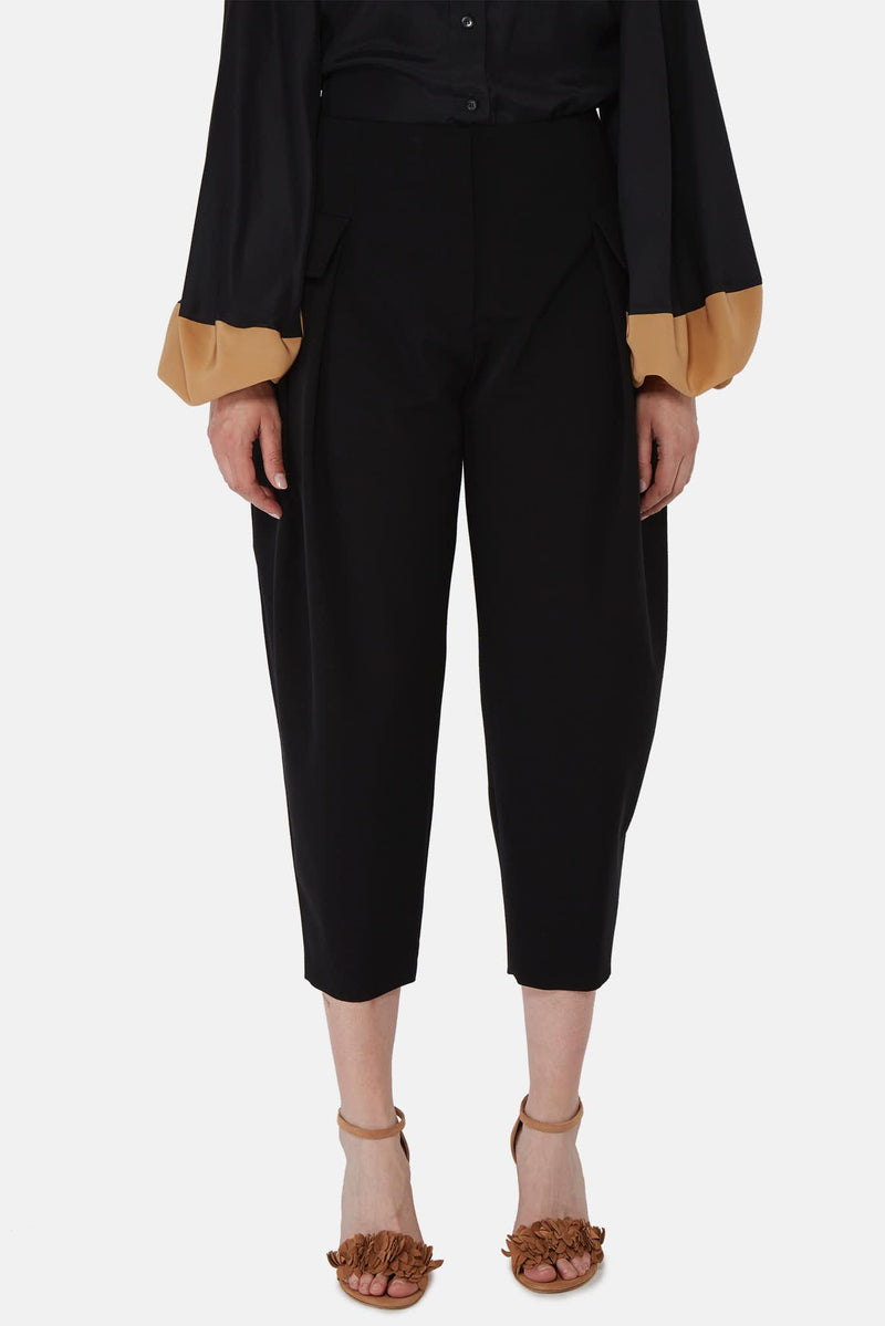 Pantalon fuselé en sergé de laine noir Stella McCartney