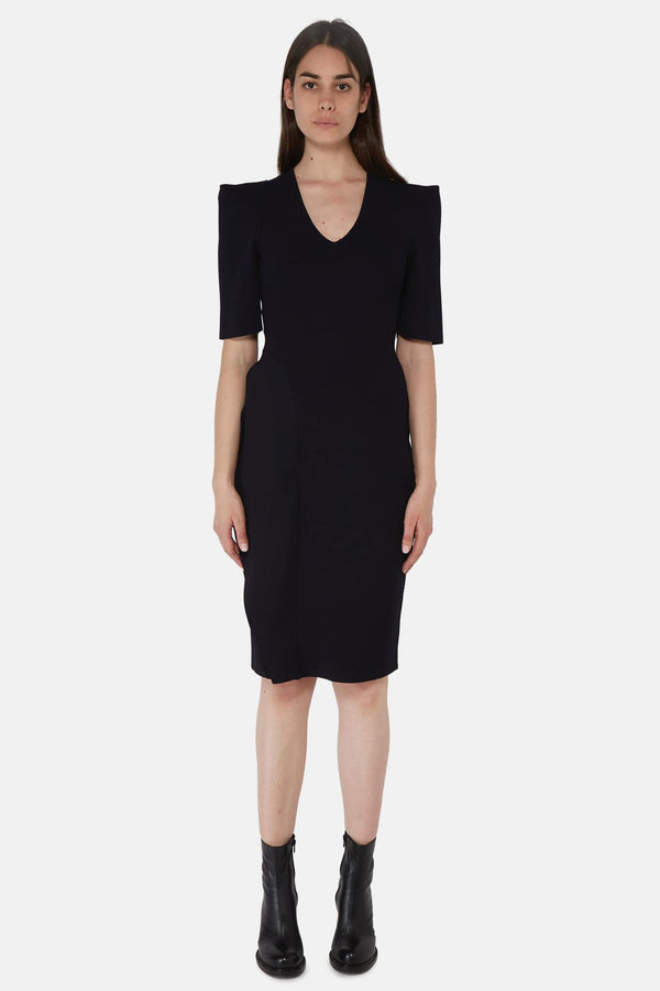 Robe drapée en viscose noir  Stella McCartney