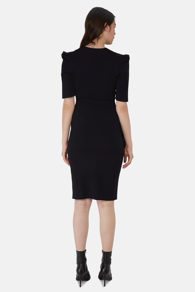 Robe drapée en viscose noir  Stella McCartney