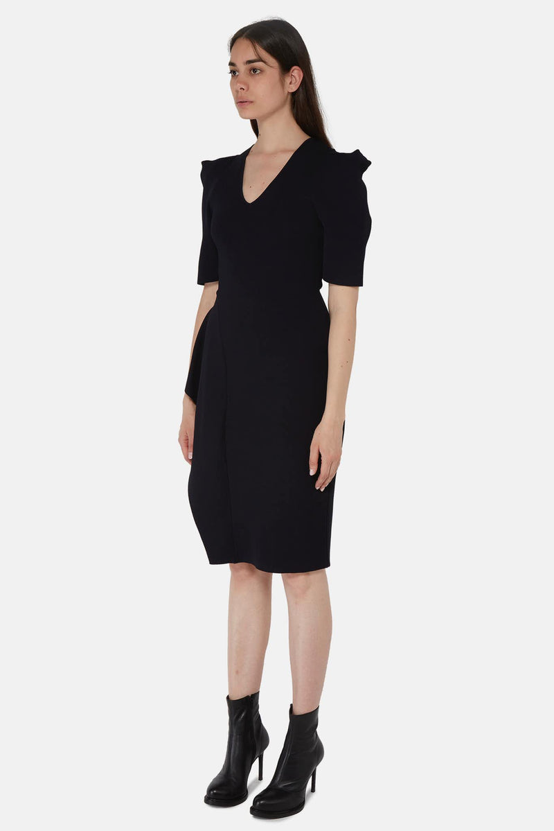 Robe drapée en viscose noir  Stella McCartney