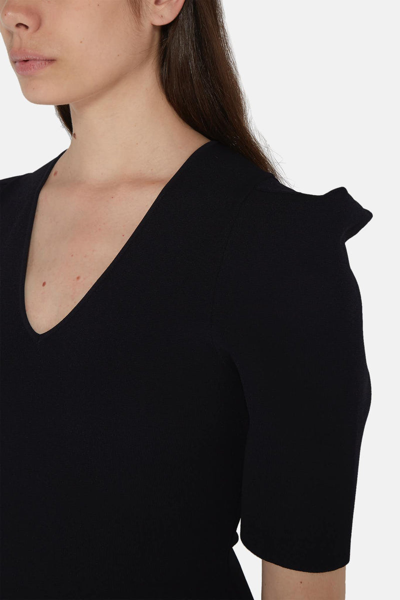 Robe drapée en viscose noir  Stella McCartney