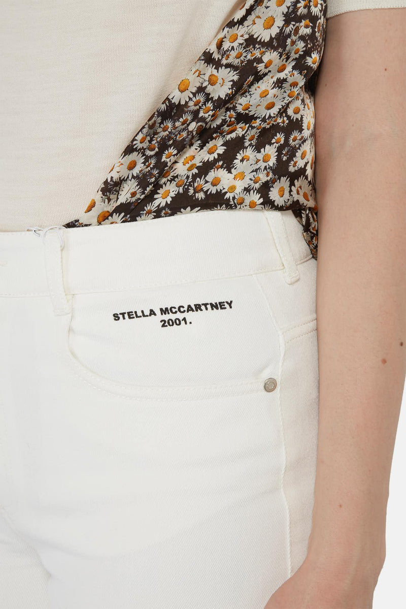 Short blanc en jean à bords effilochés Stella McCartney