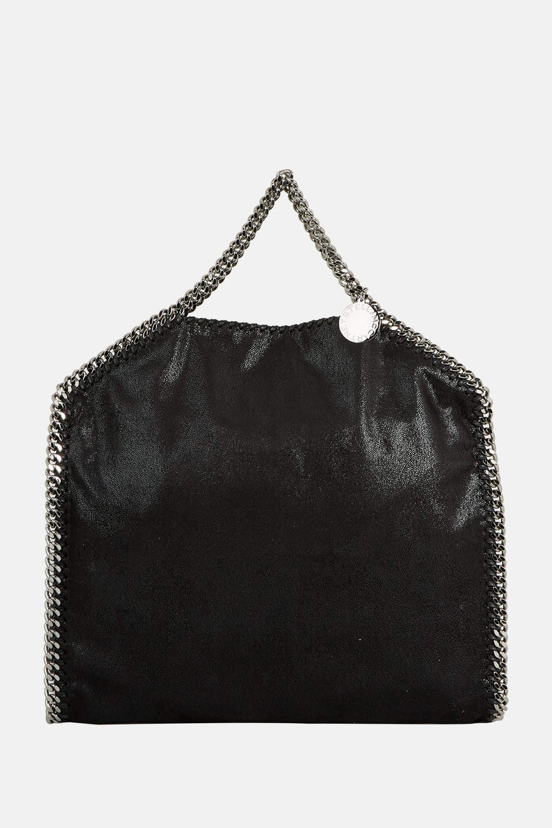 Grand sac cabas noir avec chaîne en maille Stella McCartney