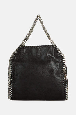 Petit sac cabas noir avec chaîne en maille Stella McCartney