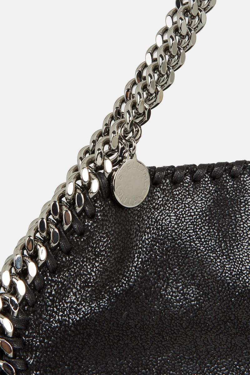 Petit sac cabas noir avec chaîne en maille Stella McCartney