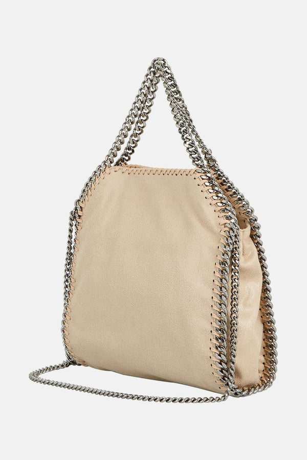 Sac cabas beige avec chaîne en maille Stella McCartney