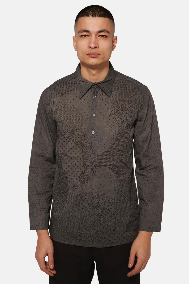 Chemise à motif grise Rajesh Pratap Singh