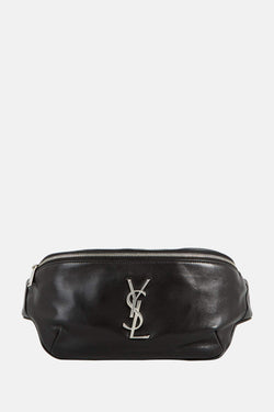 Sac banane en cuir noir Saint Laurent