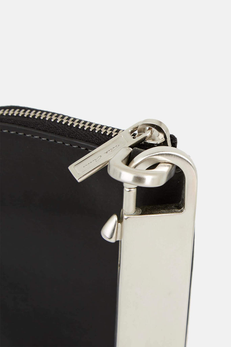 Mini porte-monnaie en cuir noir Rick Owens