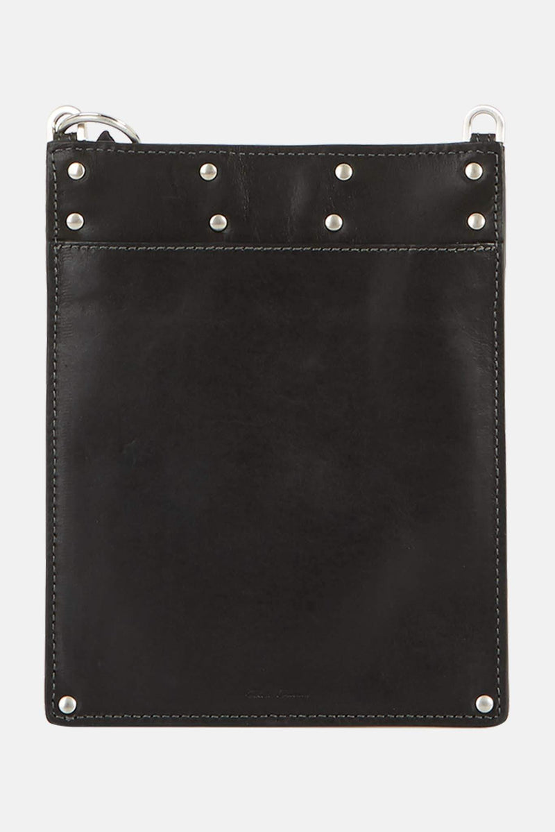 Sac en cuir noir "Security Pocket" Rick Owens