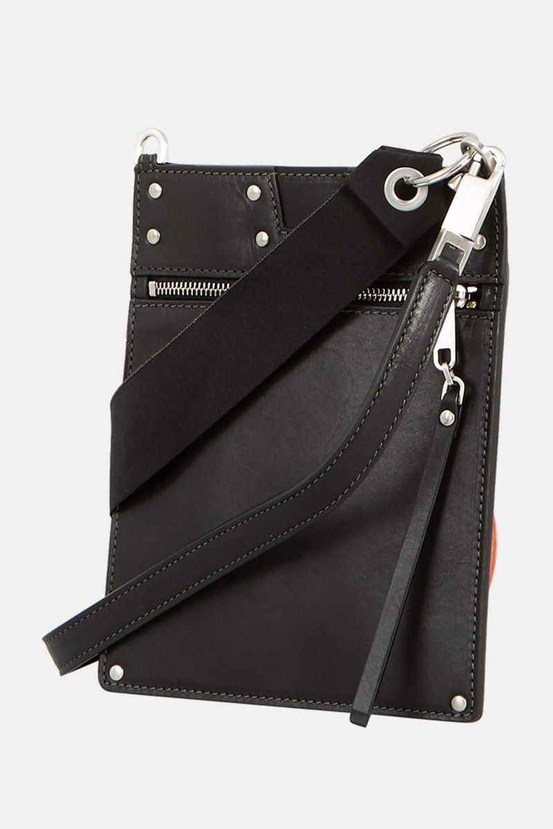 Sac en cuir noir "Security Pocket" Rick Owens