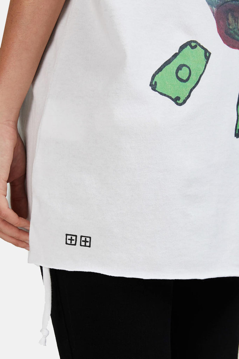 T-shirt en coton blanc  Ksubi x Hidji World