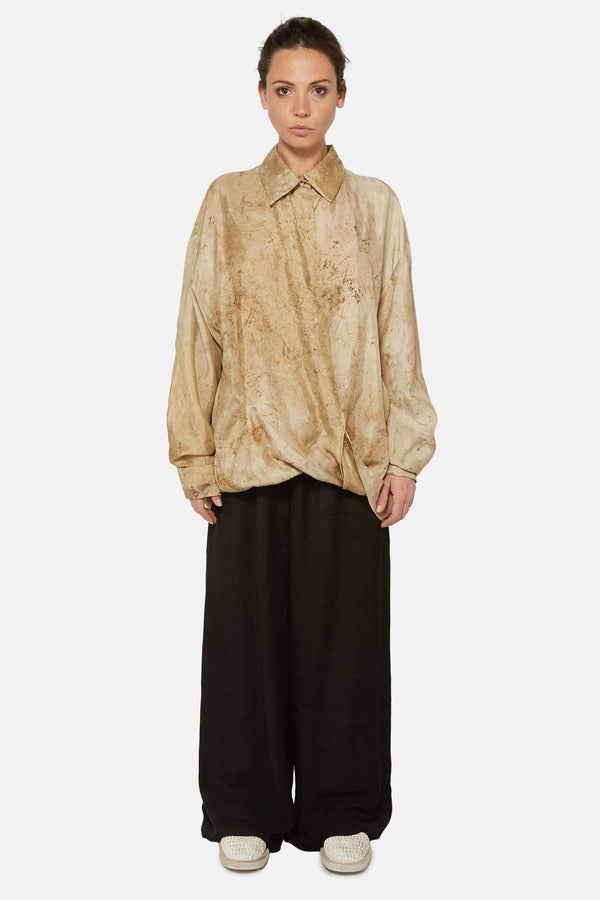 Chemise drapée beige Uma Wang