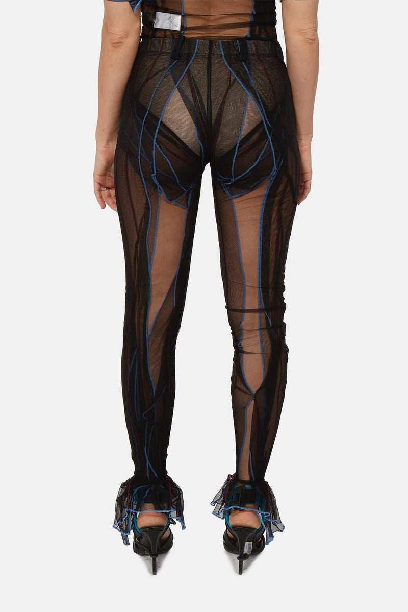 Pantalon en tulle transparent noir Y/Project