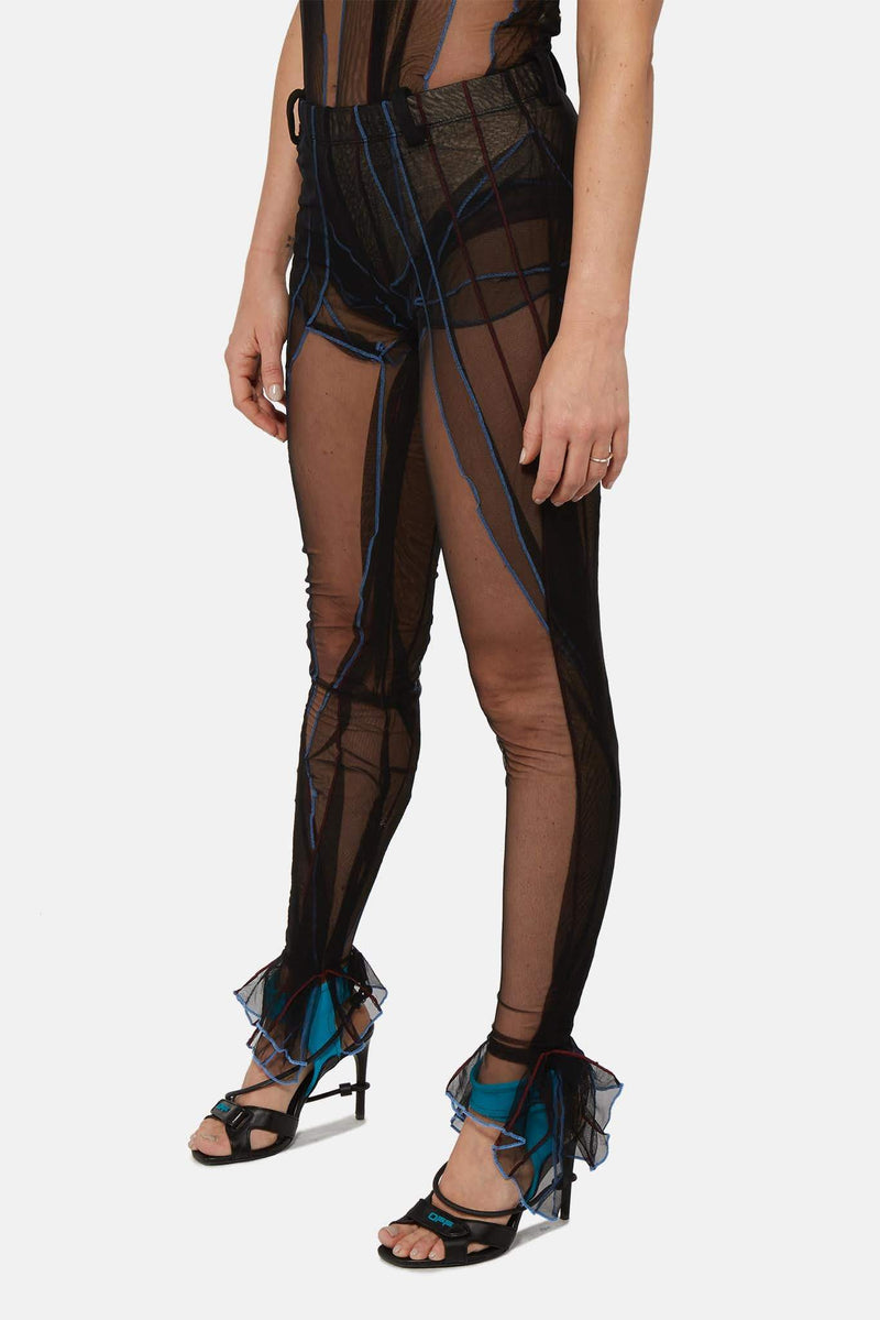 Pantalon en tulle transparent noir Y/Project