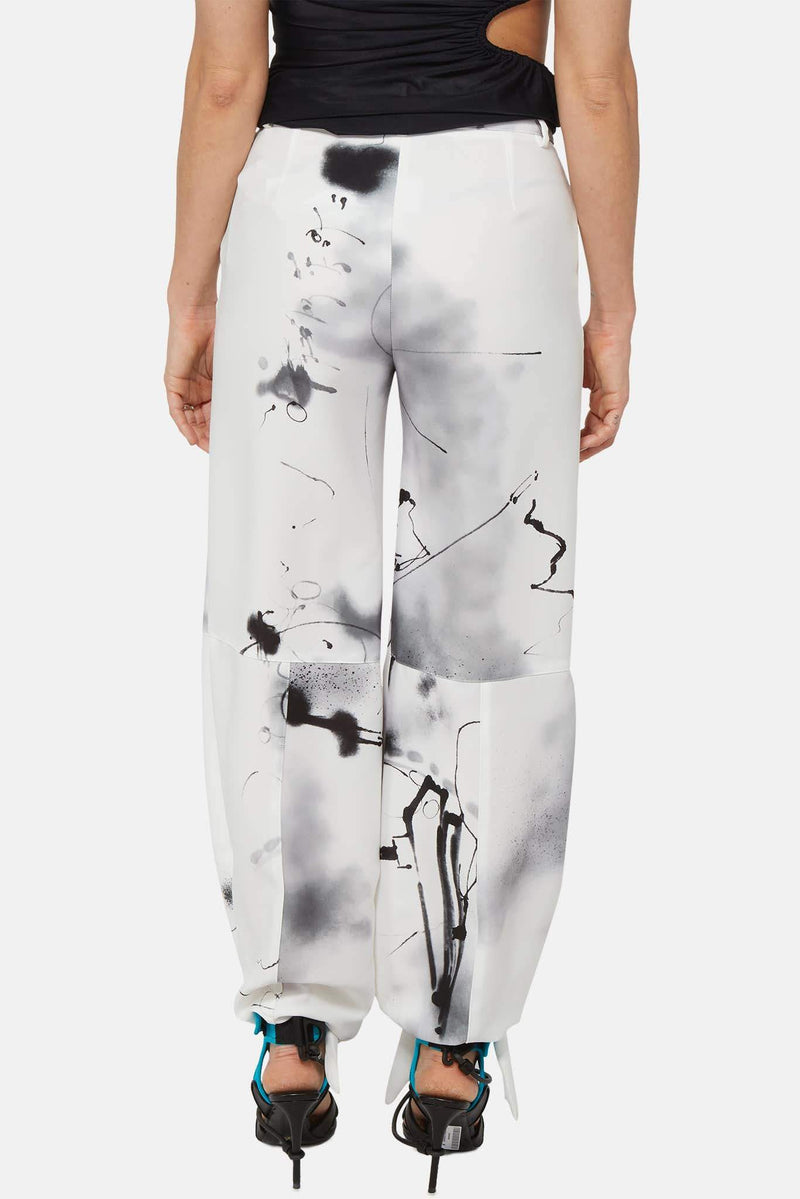 Pantalon blanc à chevilles nouées Off-White