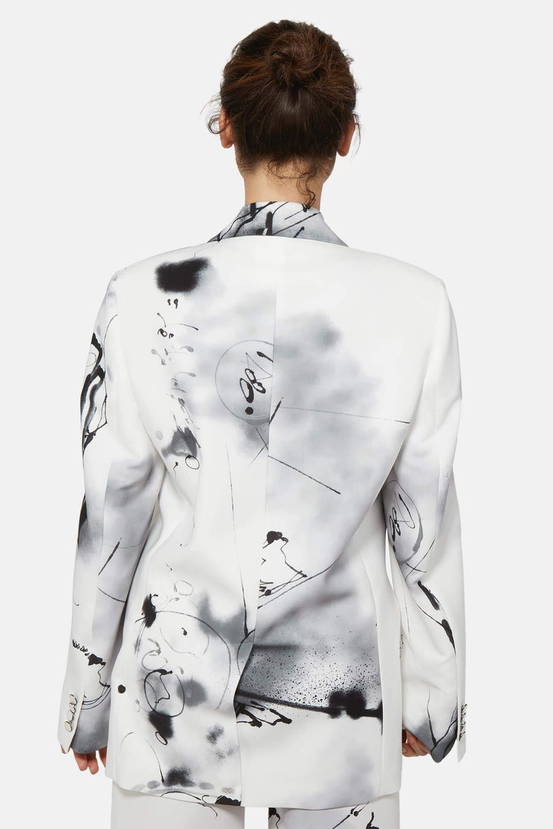 Blazer en sergé blanc Off-White