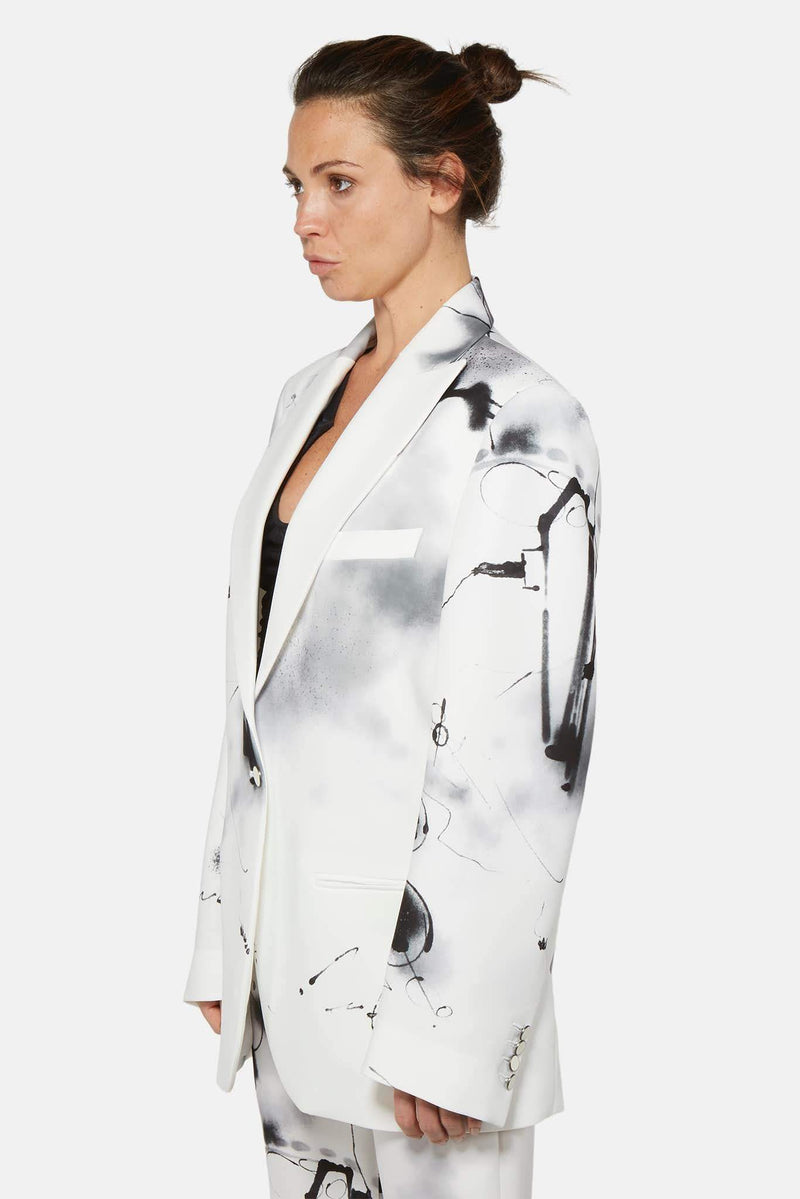 Blazer en sergé blanc Off-White