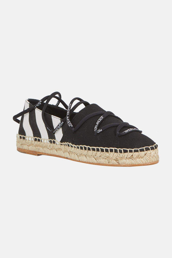 Espadrilles à rayures en coton "Diag"  Off-White