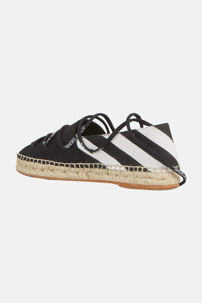 Espadrilles à rayures en coton "Diag"  Off-White