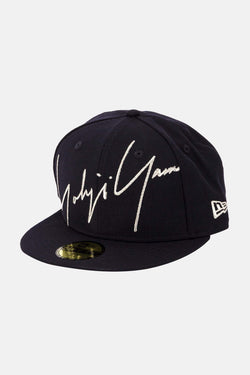 Casquette brodée bleu marine Yohji Yamamoto