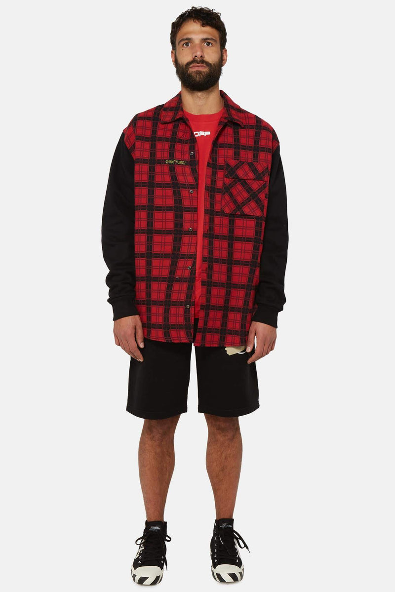 Chemise noire et rouge à carreaux Off-White