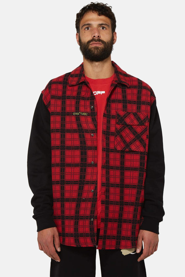 Chemise noire et rouge à carreaux Off-White