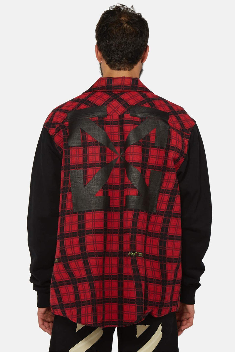 Chemise noire et rouge à carreaux Off-White