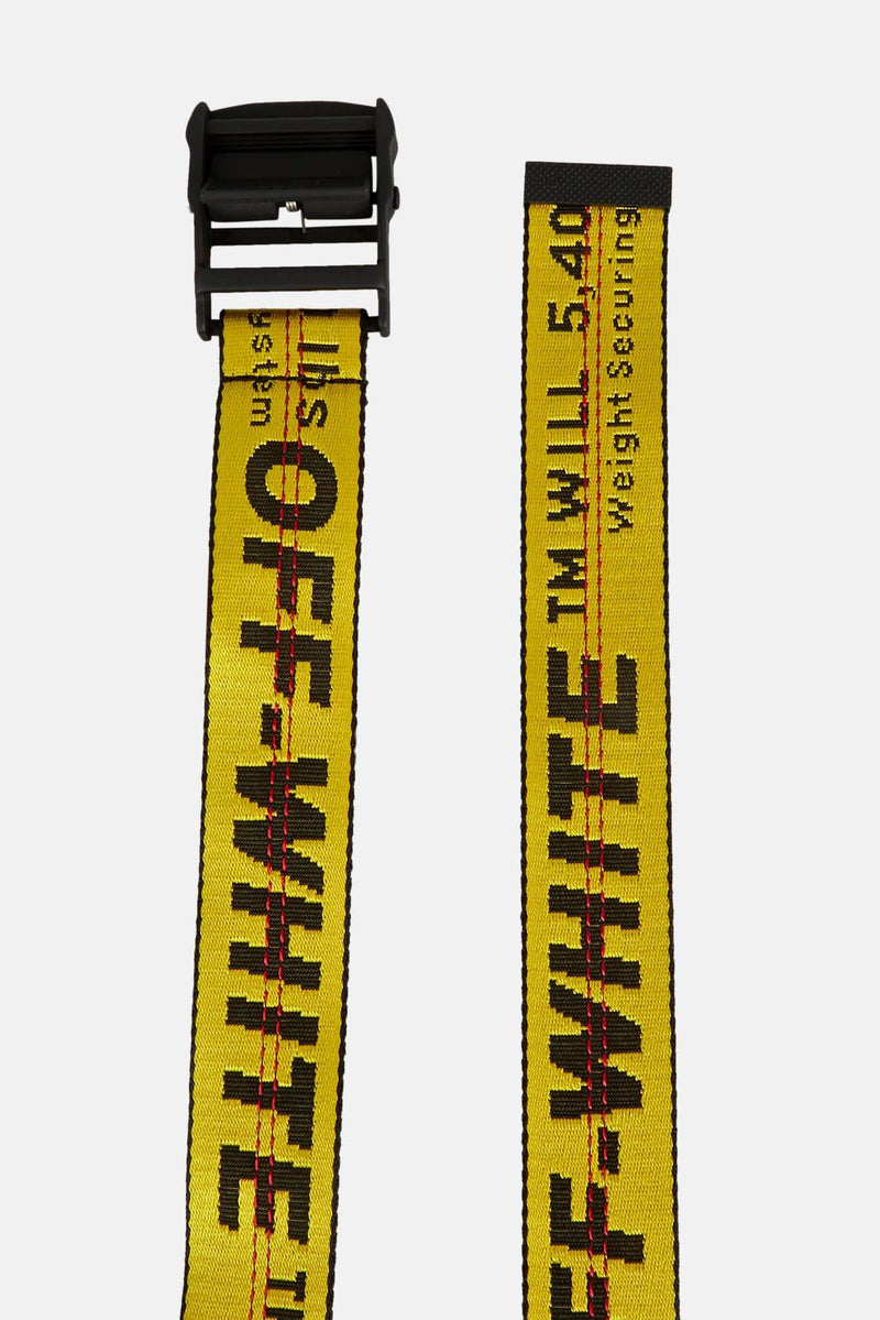 Ceinture industrielle jaune à boucle noire Off-White