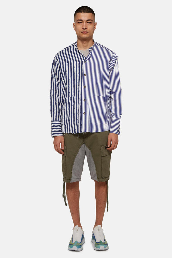 Chemise bi-matière muliticolore Paul & Shark x Greg Lauren