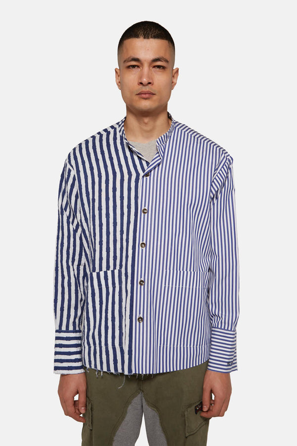 Chemise bi-matière muliticolore Paul & Shark x Greg Lauren