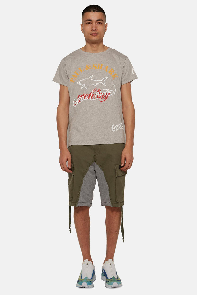 T-shirt imprimé gris Paul & Shark x Greg Lauren