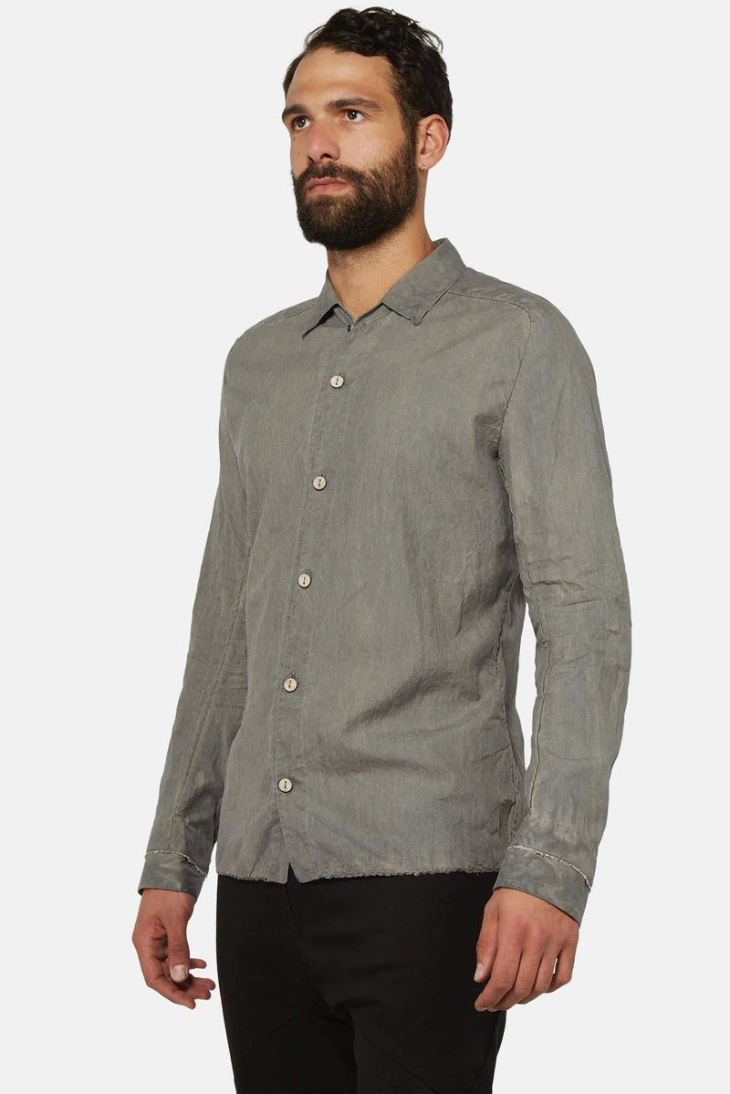 Chemise grise à fines rayures noires Layer-0