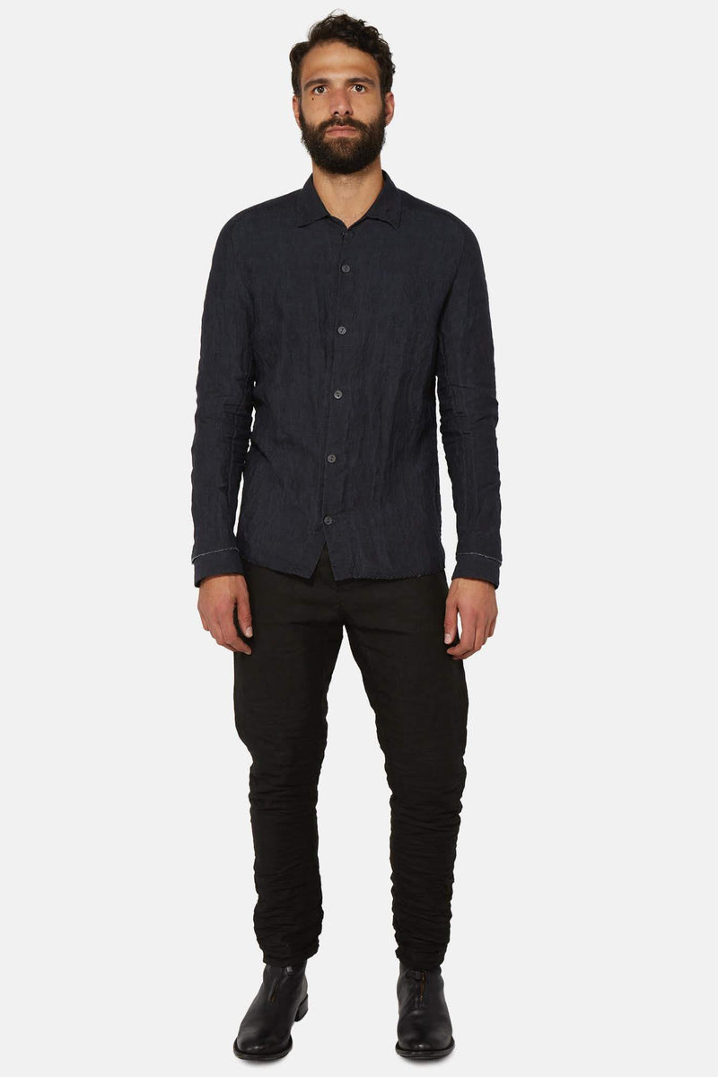 Chemise en laine bleu Layer-0