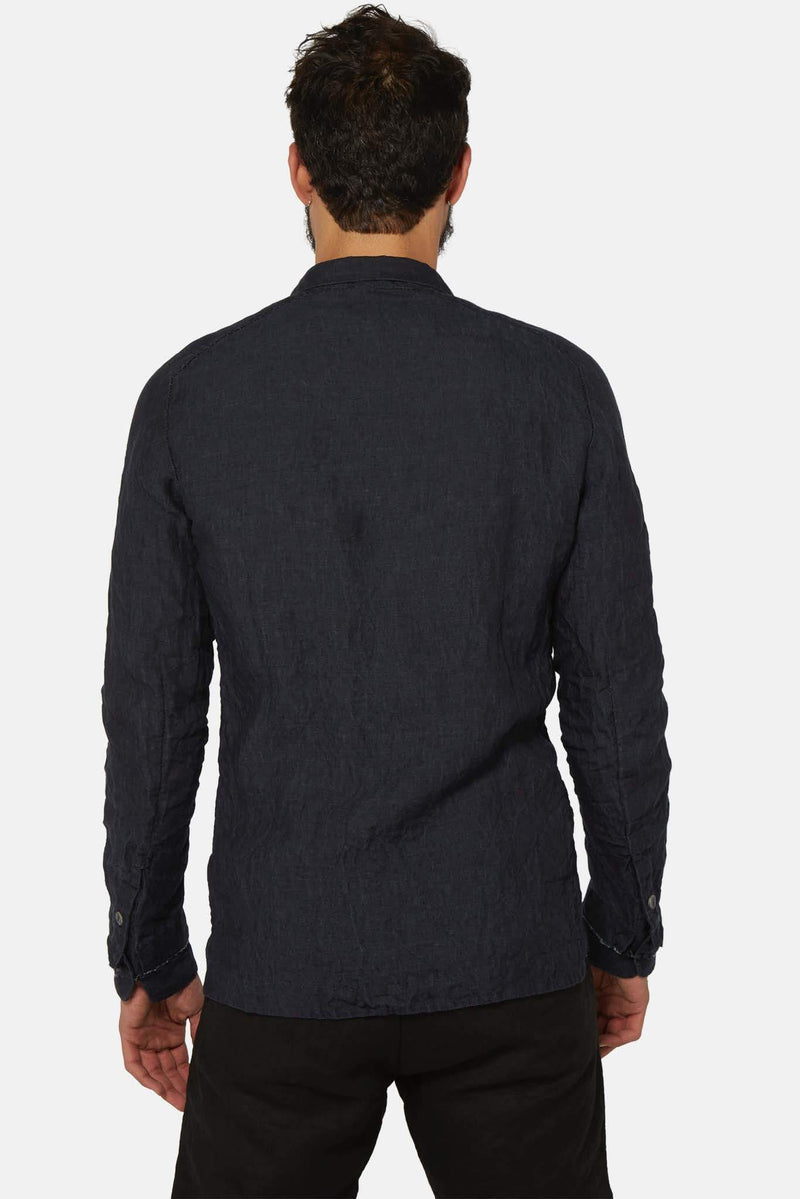 Chemise en laine bleu Layer-0