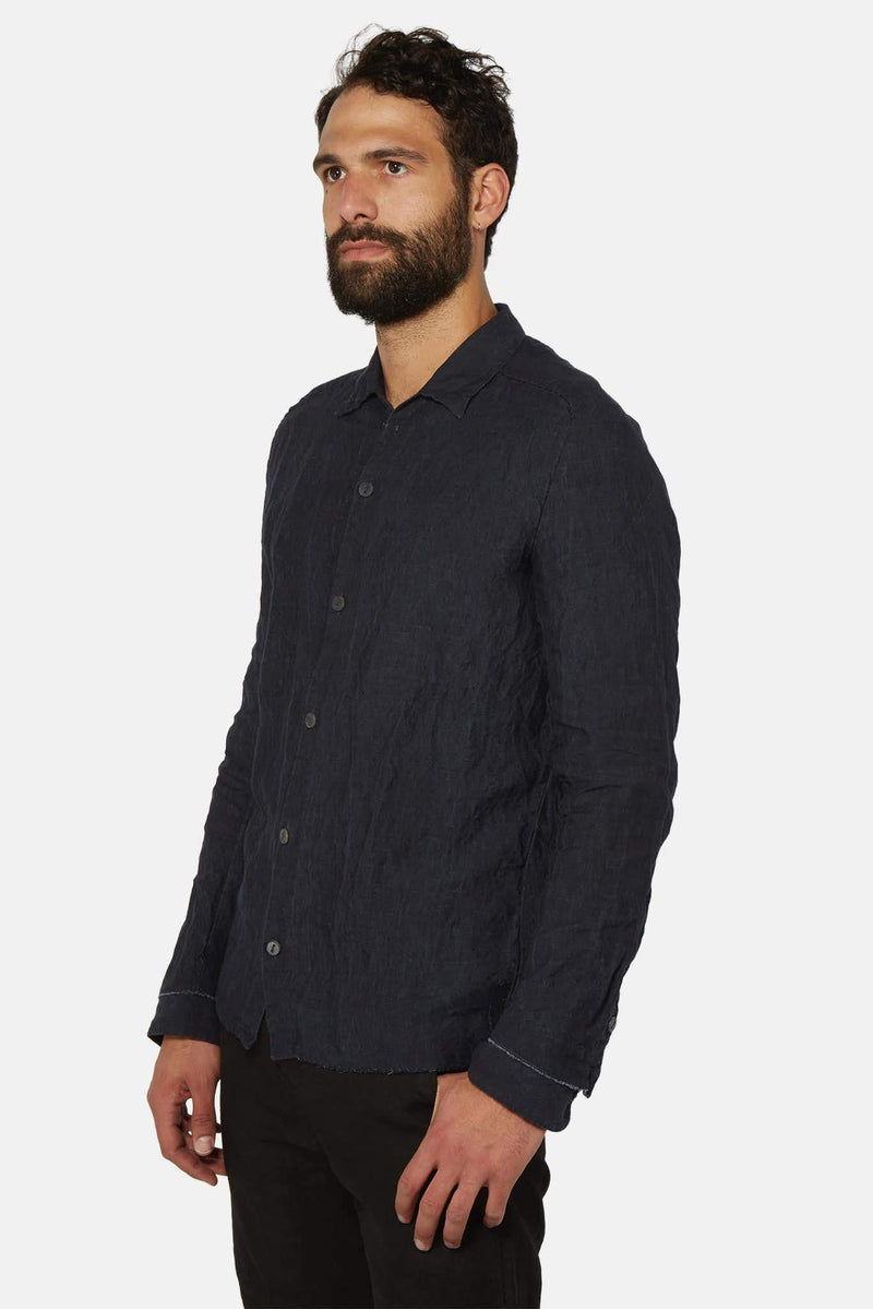 Chemise en laine bleu Layer-0