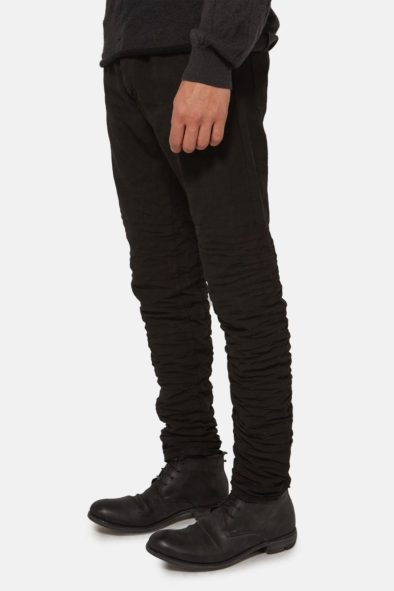 Pantalon en ramie noir Layer-0