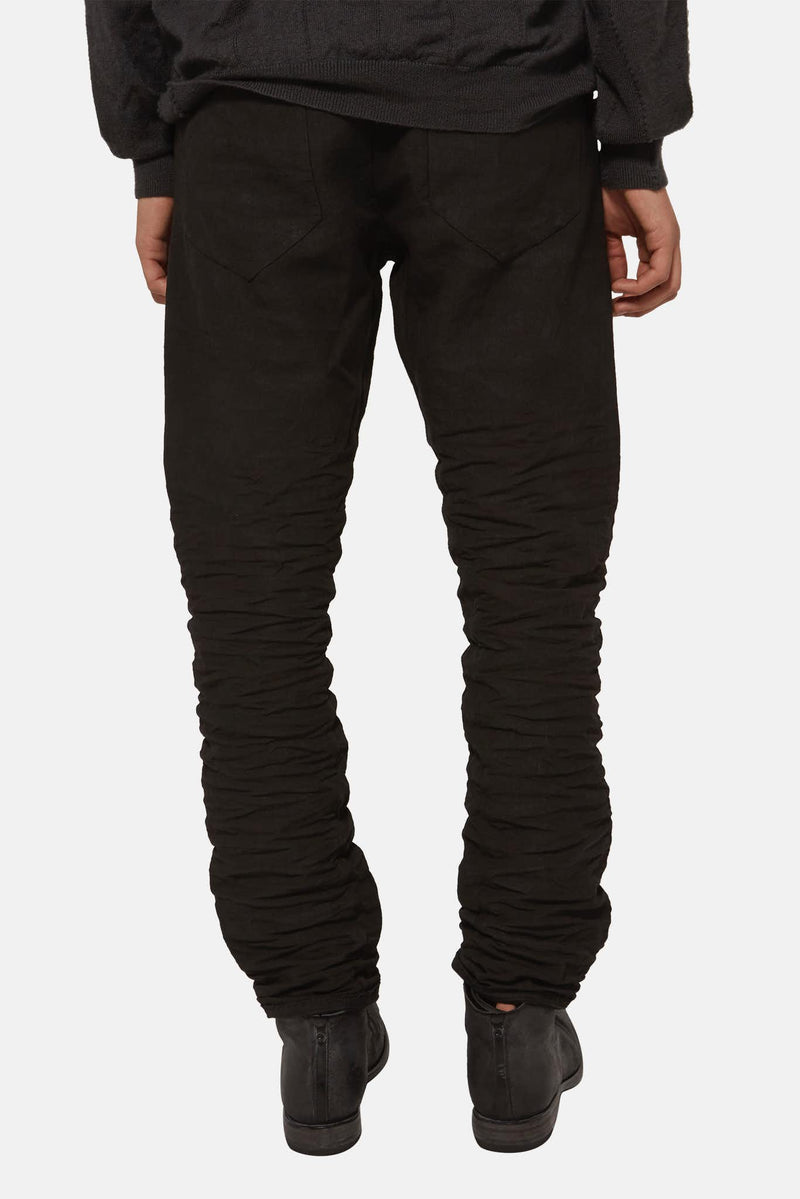 Pantalon en ramie noir Layer-0