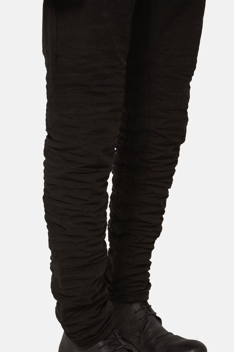 Pantalon en ramie noir Layer-0