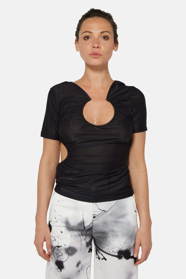 Top noir en polyamide Off-White