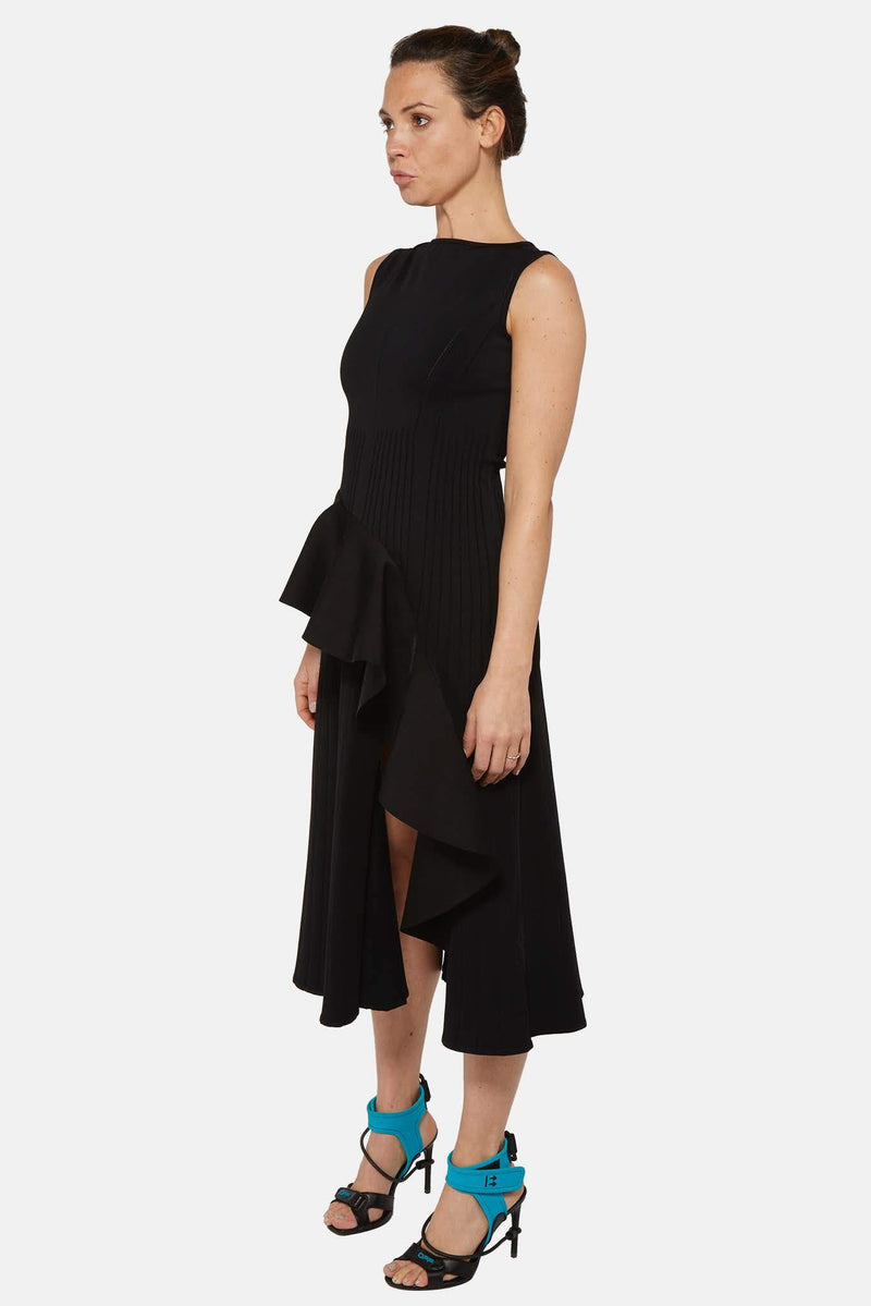 Robe noire à volants  Off-White