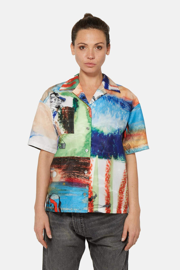 Chemise multicolore à manches courtes Quetsche