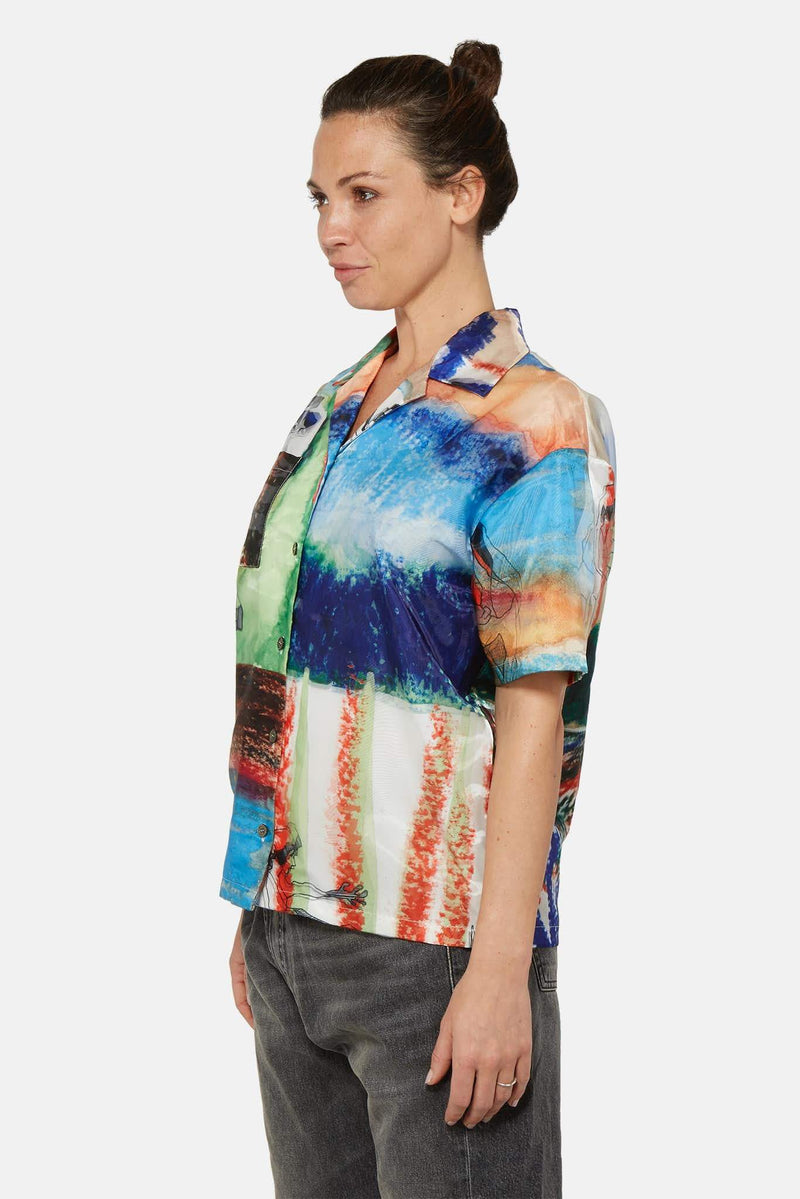 Chemise multicolore à manches courtes Quetsche