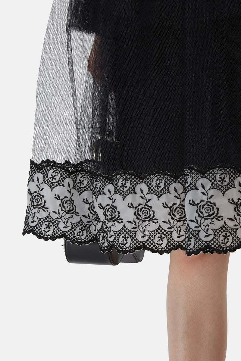 Jupe en tulle de nylon noir Simone Rocha